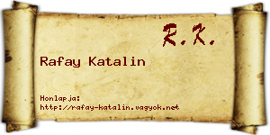 Rafay Katalin névjegykártya